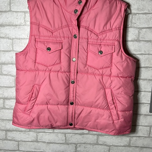 Walls authentic ranch wear pink puffer snap front vest size large - Picture 3 of 7